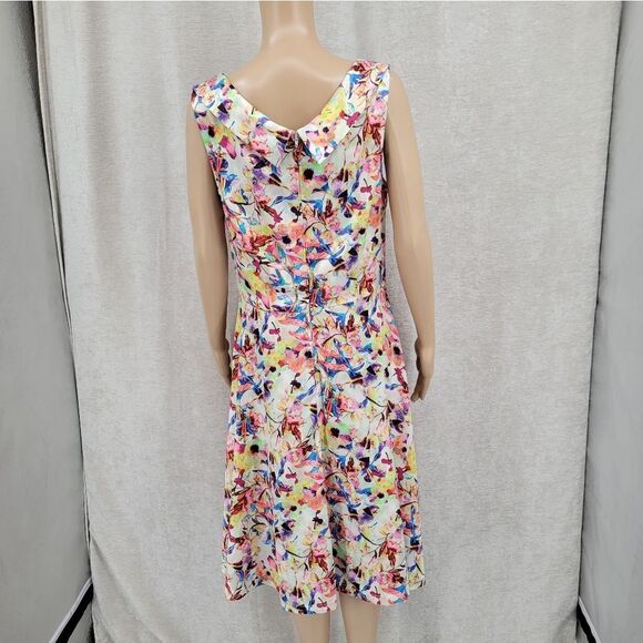 Lindy Bop Ophelia Kaleidoscope Dress 50s Inspired Rockabilly Whimsical Pin-Up - Picture 5 of 13